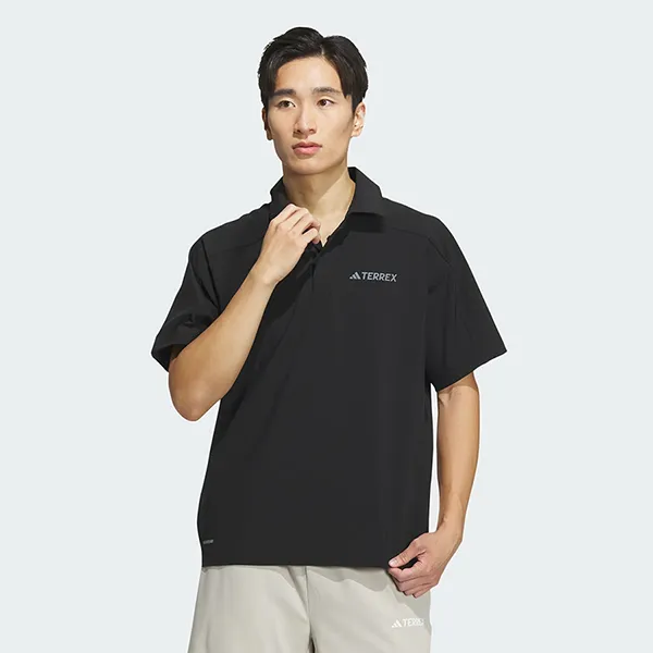 Áo Polo Nam Adidas Woven Aeroready IX0112 Màu Đen Size S