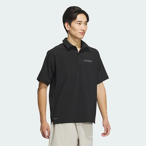 Áo Polo Nam Adidas Woven Aeroready IX0112 Màu Đen Size S