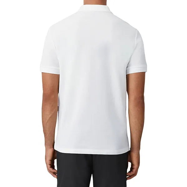 Áo Polo Nam Burberry Monogram Shirt White 8055229 Màu Trắng Size XS