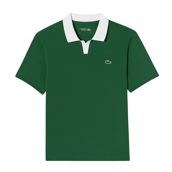 Áo Polo Nam Lacoste Men's Open Collar Tennis Polo Shirt DH951E 132 Màu Xanh Green Size 4