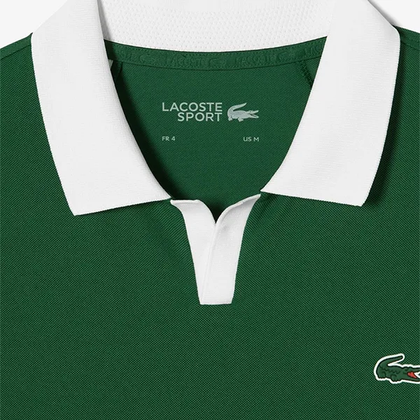 Áo Polo Nam Lacoste Men's Open Collar Tennis Polo Shirt DH951E 132 Màu Xanh Green Size 4
