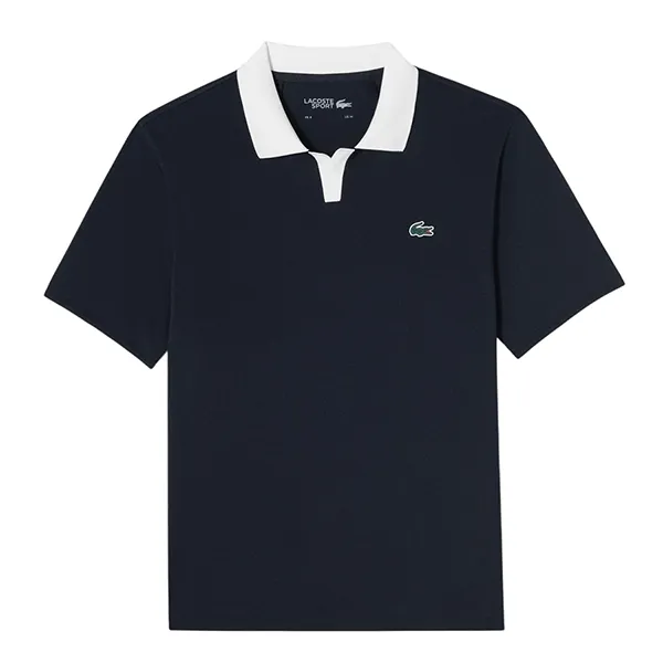 Áo Polo Nam Lacoste Men's Open Collar Tennis Polo Shirt DH951E HDE Màu Xanh Blue Size 4