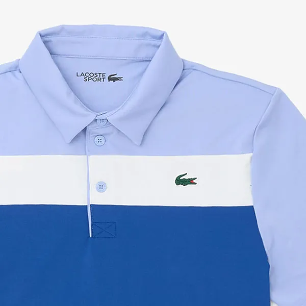 Áo Polo Nam Lacoste Men's Regular Fit Colorblock Golf Polo DH8954 - 7IX Màu Xanh Tím Size 3