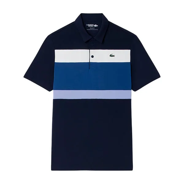 Áo Polo Nam Lacoste Men's Regular Fit Colorblock Golf Polo DH8954 - 8IQ Màu Xanh Navy Size 4
