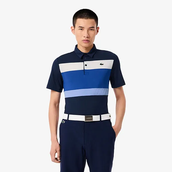 Áo Polo Nam Lacoste Men's Regular Fit Colorblock Golf Polo DH8954 - 8IQ Màu Xanh Navy Size 4