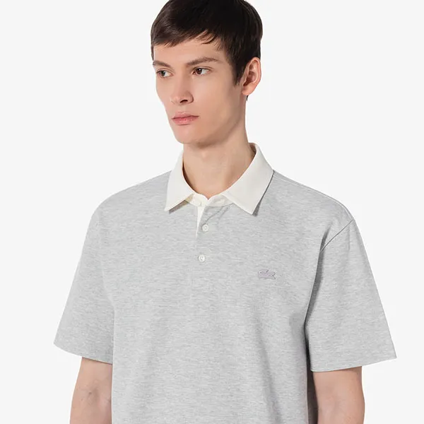Áo Polo Nam Lacoste Milano Contrast Collar Shirt Relaxed PH644E - CCA Màu Xám Size 3
