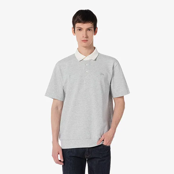 Áo Polo Nam Lacoste Milano Contrast Collar Shirt Relaxed PH644E - CCA Màu Xám Size 3