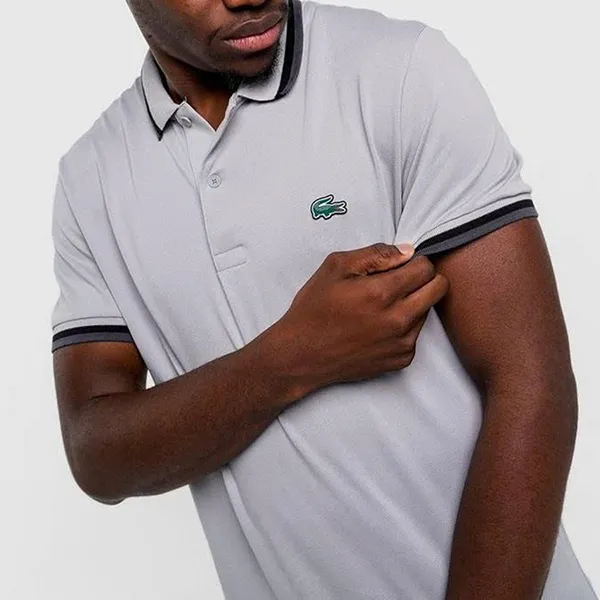 Áo Polo Nam Lacoste Regular Fit Ottoman DH9740 6SY Màu Xám Size 3