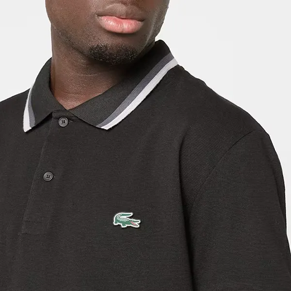 Áo Polo Nam Lacoste Regular Fit Ottoman DH9740 C8I Màu Đen Size 4