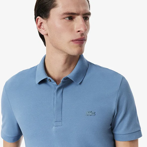 Áo Polo Nam Lacoste Regular Fit Paris Stretch Pique PH5522 HD9 Màu Xanh Dương Nhạt Size 3