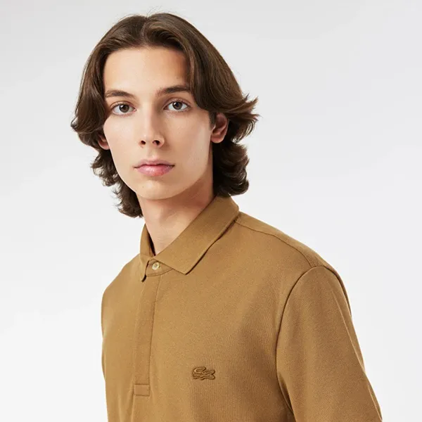 Áo Polo Nam Lacoste Regular Fit Paris Stretch Pique PH5522 SIX Màu Nâu Size 5