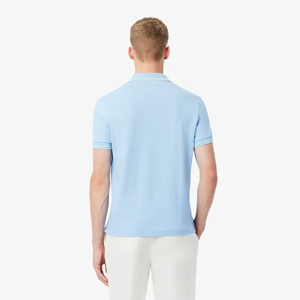 Áo Polo Nam Lacoste Regular Fit Trim Accent L.12.12 PH9875 - HBP Màu Xanh Nhạt Size 4