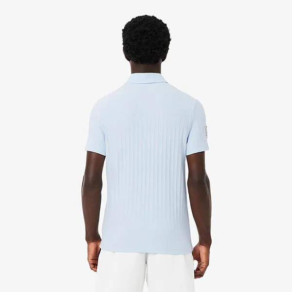 Áo Polo Nam Lacoste Tennis Men's Ultra Dry Badge Accent Tennis Heritage Polo DH8960 - MR8 Màu Xanh Blue Size 6
