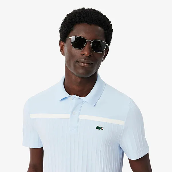 Áo Polo Nam Lacoste Tennis Men's Ultra Dry Badge Accent Tennis Heritage Polo DH8960 - MR8 Màu Xanh Blue Size 6