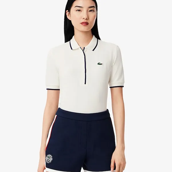 Áo Polo Nữ Lacoste Regular Fit Tennis Thermo-Regulating PF8603- EVO Màu Trắng Size 32