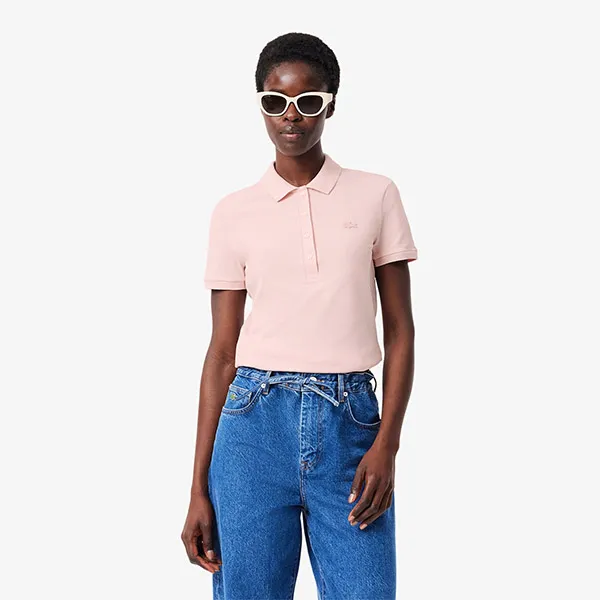 Áo Polo Nữ Lacoste Slim Fit Stretch Polo LA25POLOOR Màu Hồng Size 38