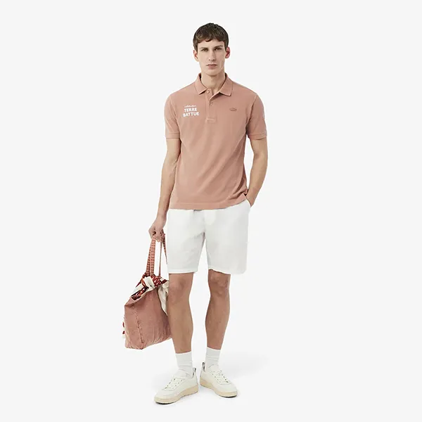 Áo Polo Unisex Lacoste Roland-Garros Edition Clay Court PH0349 G8I Màu Nâu Size M