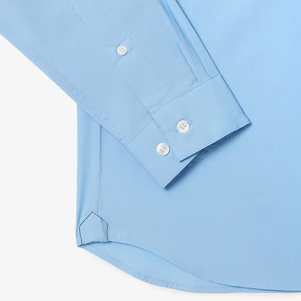 Áo Sơ Mi Dài Tay Nam Lacoste Men's Slim Fit Stretch Poplin Fabric CH6282 - HBP Màu Xanh Biển Size 39