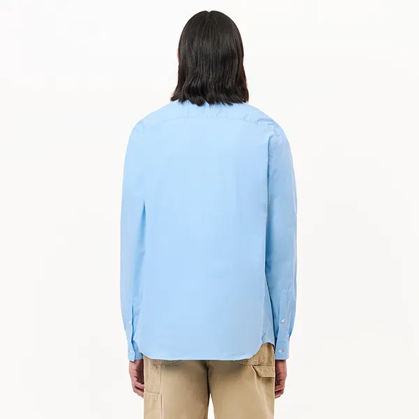 Áo Sơ Mi Dài Tay Nam Lacoste Men's Slim Fit Stretch Poplin Fabric CH6282 - HBP Màu Xanh Biển Size 39