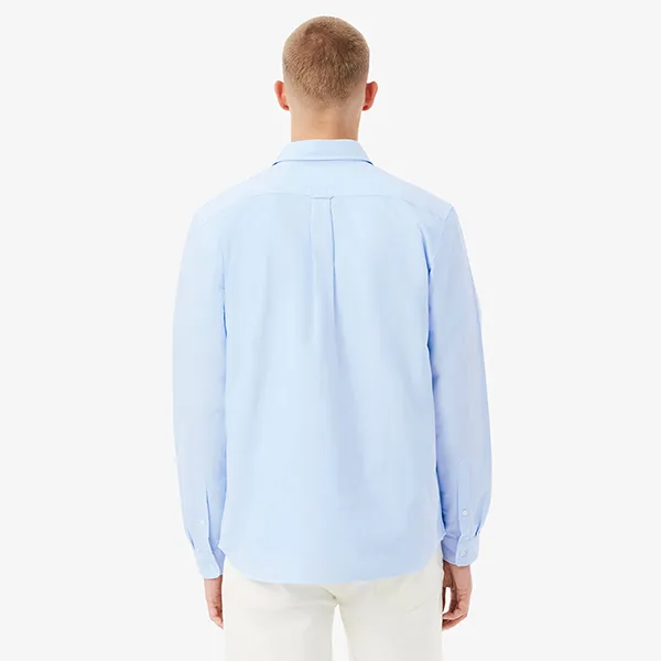 Áo Sơ Mi Dài Tay Nam Lacoste Regular Fit Long Sleeve Oxford Shirt CH6372 - F6Z Màu Xanh Nhạt Size 39