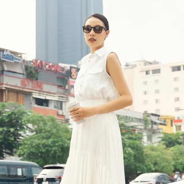 Áo Sơ Mi Kiểu Nữ F2 Fashion & Freedom Linen AK594-T-S-0723 Màu Trắng Size S