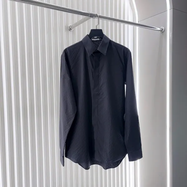 Áo Sơ Mi Nam Dior In Black Oblique Shirt Cotton Jacquard 013C501A4743 Màu Đen Size 38