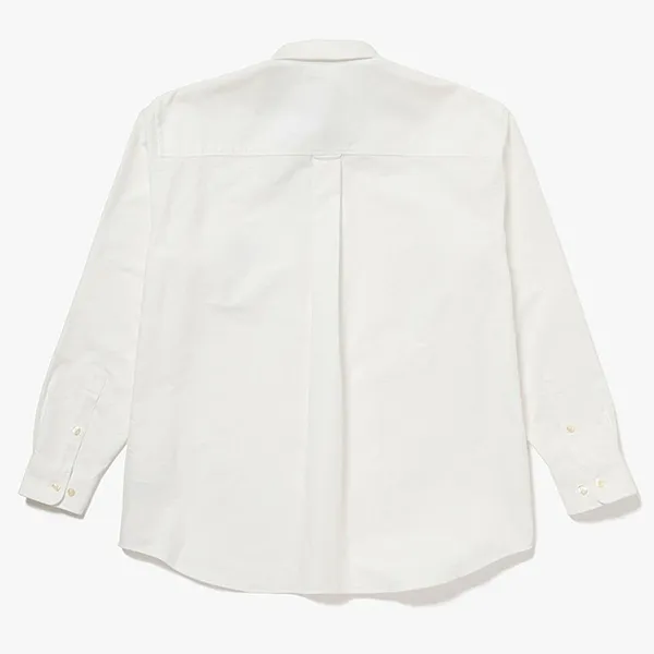 Áo Sơ Mi Nam Lacoste Heavyweight Oversized Washed Oxford Button Down Long Sleeve Shirt CH9342 001 Màu Trắng Size 39