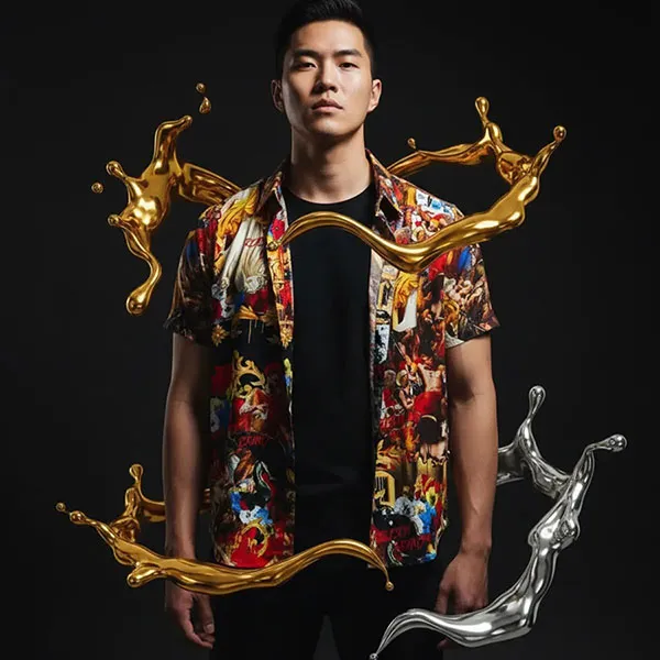 Áo Sơ Mi Nam Reason Multi SK-9 King Of Kings Short Sleeve Shirt Phối Màu Size XS