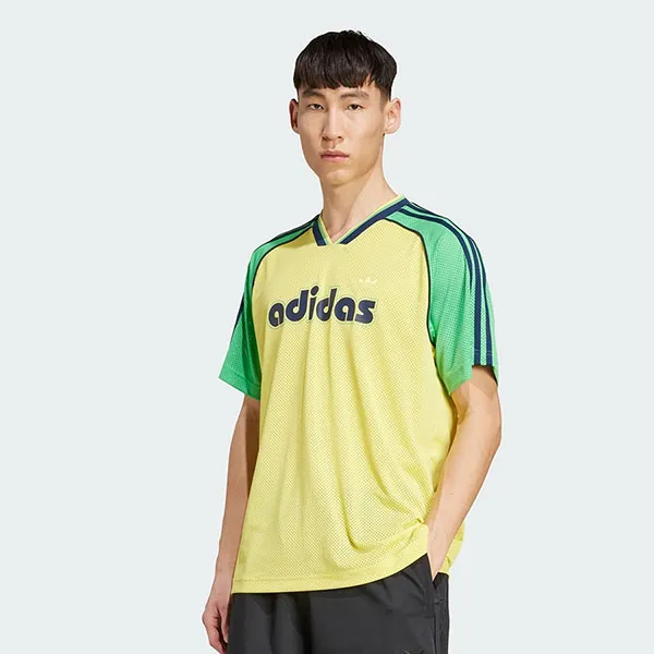 Áo Thun Nam Adidas Jersey JD0813 Pure Sulfur Màu Vàng Xanh Size XS (Form Âu)