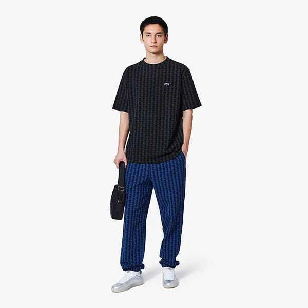 Áo Thun Nam Lacoste Indigo Pique Knit T-Shirt TH2787 - 031 Màu Đen Size 4