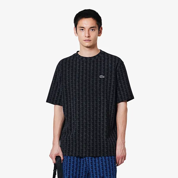 Áo Thun Nam Lacoste Indigo Pique Knit T-Shirt TH2787 - 031 Màu Đen Size 4