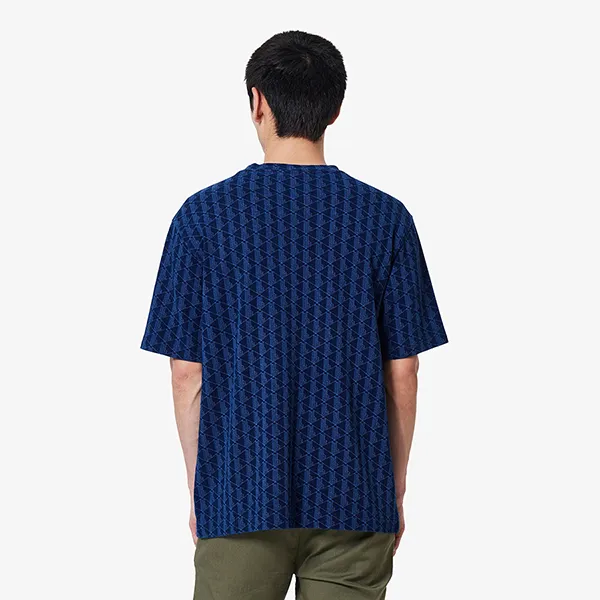 Áo Thun Nam Lacoste Indigo Pique Knit T-Shirt TH2787 - 2GF Màu Xanh Dương Size 3
