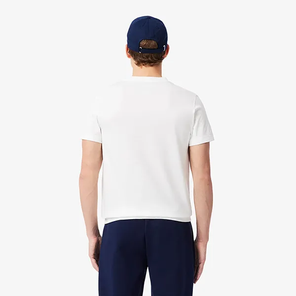Áo Thun Nam Lacoste Tennis x Novak Djokovic TH1044 522 Tshirt Màu Trắng Size 3