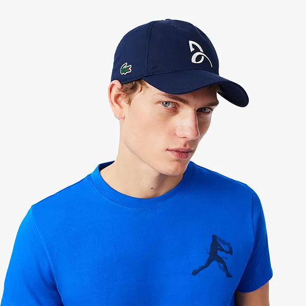 Áo Thun Nam Lacoste Tennis x Novak Djokovic TH1044 892 Tshirt Màu Xanh Blue Size 3