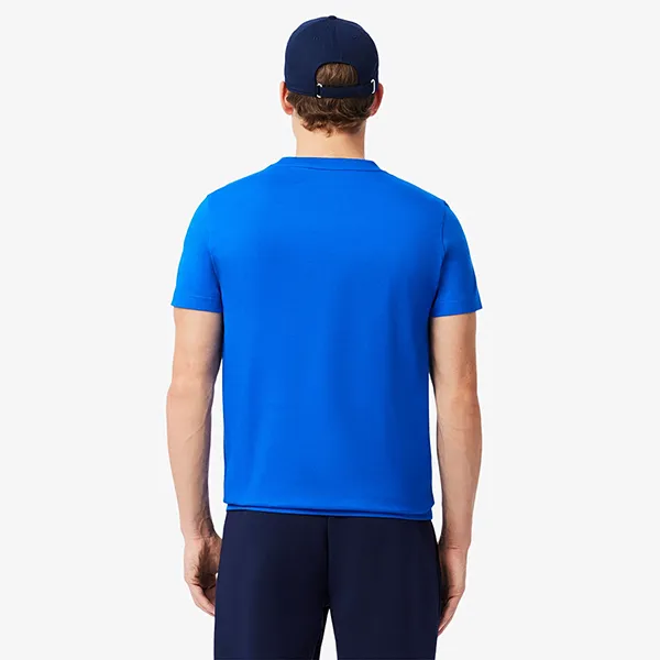 Áo Thun Nam Lacoste Tennis x Novak Djokovic TH1044 892 Tshirt Màu Xanh Blue Size 3