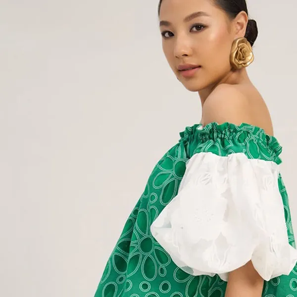 Áo Trễ Vai Nữ F2 Fashion & Freedom The Art Of Styling AK610-X-S-0923 Màu Xanh Size S