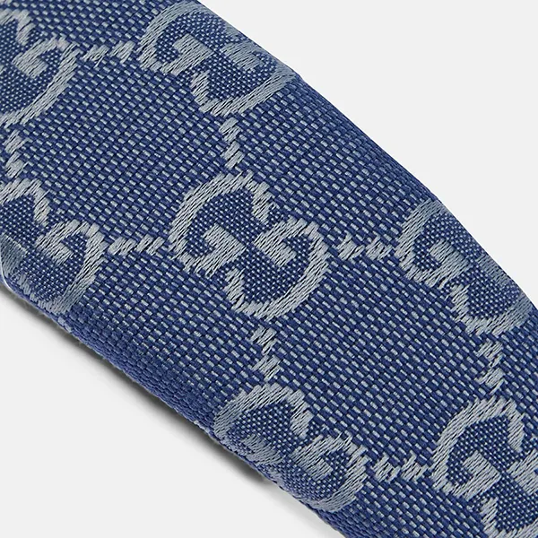 Băng Đô Cài Tóc Nữ Gucci Danny GG Canvas Headband Màu Xanh Denim
