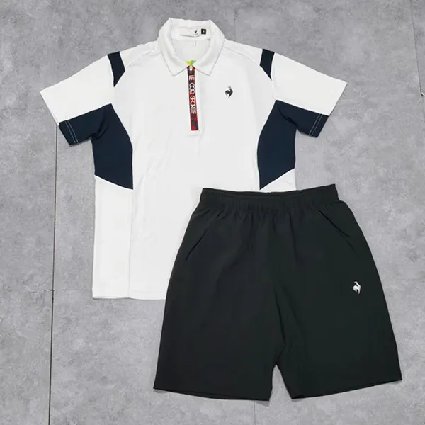 Bộ Thể Thao Nam Le Coq Sportif Màu Trắng Đen Size M (Form Á)