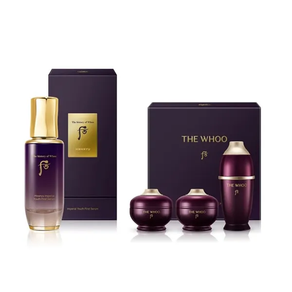 Bộ Tinh Chất Hoàn Lưu Whoo Hwanyu Imperial Youth First Serum 4 Món