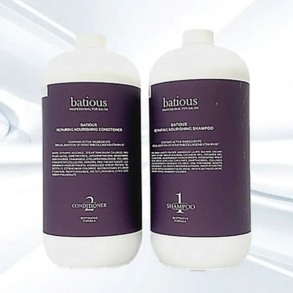 Cặp Dầu Gội + Dầu Xả Batious Repairing Nourising Màu Tím Phục Hồi Tóc (2 x 2000ml)
