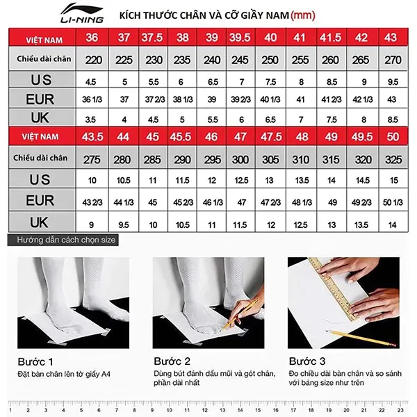 Giày Cầu lông, Pickleball Nam Li-Ning ALMIGHTY V 1.0 P-AYTT001-3 Màu Trắng Size 6.5
