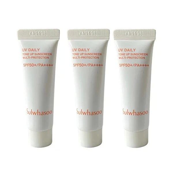 Combo Kem Chống Nắng Sulwhasoo UV Daily Tone Up Sunscreen Multi Protection SPF50++++ Nobox Mini (3 x 10ml)