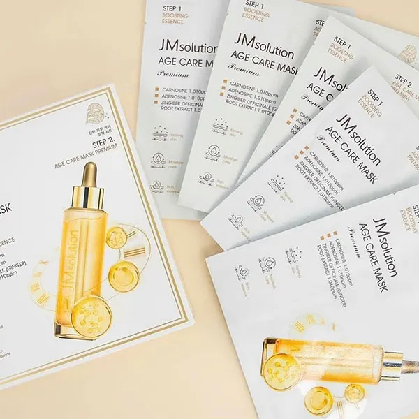 Combo Mặt Nạ Cấp Ẩm Hỗ Trợ Trẻ Hóa Da JM Solution Age Care Mask Premium 5 Miếng