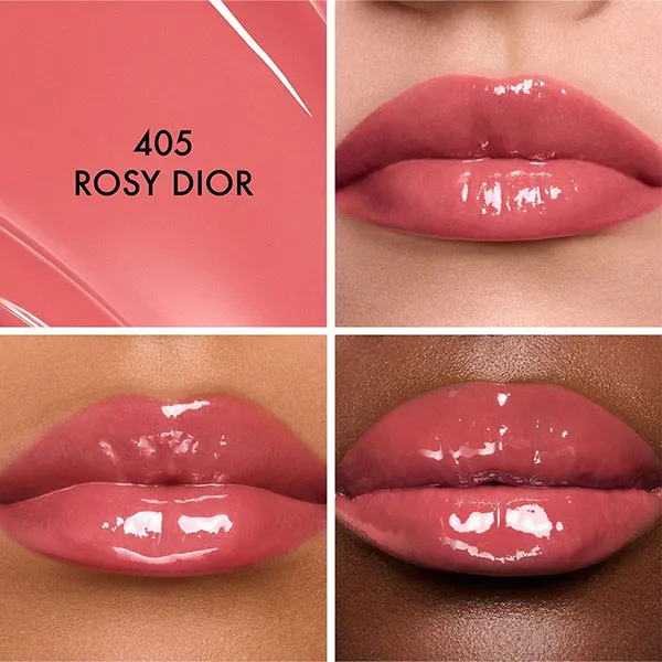 Combo Vỏ +Lõi Son Dior Addict Glass Lipsticks 405 Rosy Dior Màu Hồng Đất