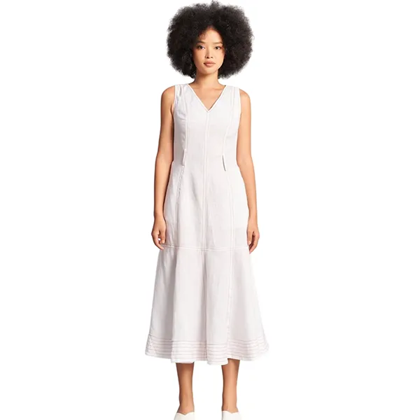 Đầm Nữ F2 Fashion & Freedom Women's White Linen Dress Free Color D734-T-S-0623 Màu Trắng Size S