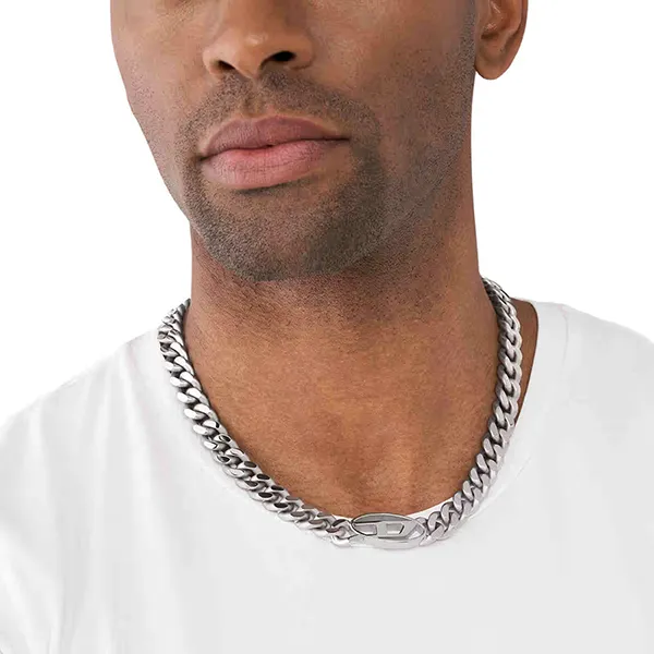 Dây Chuyền Diesel Silver Steel Silver Pendant DX1433040 Màu Bạc