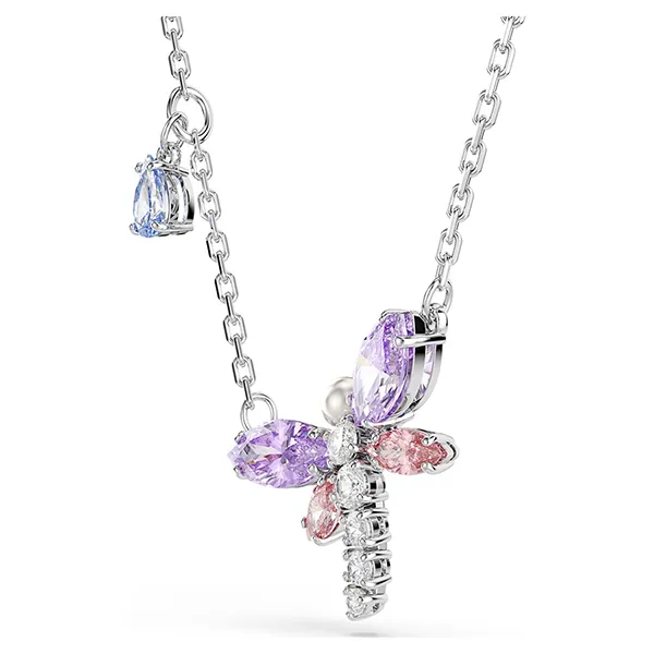 Dây Chuyền Nữ Swarovski Ariana Grande x Swarovski Pendant Mixed Cuts, Dragonfly, Multicolored, Rhodium Plated 5737383 Màu Bạc