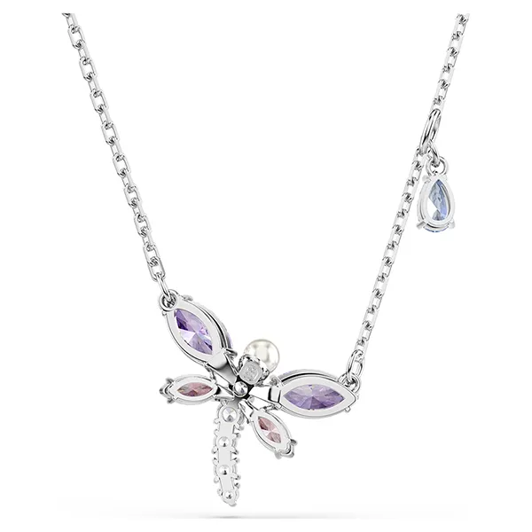 Dây Chuyền Nữ Swarovski Ariana Grande x Swarovski Pendant Mixed Cuts, Dragonfly, Multicolored, Rhodium Plated 5737383 Màu Bạc