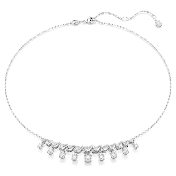 Dây Chuyền Nữ Swarovski Idyllia Mixed cuts, Snowflake, White, Rhodium Plated Necklace 5692637 Màu Bạc