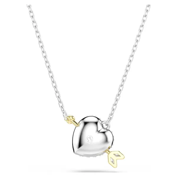 Dây Chuyền Nữ Swarovski Idyllia Pendant Mixed Cuts, Heart With Arrow, White, Mixed Metal Finish 5737291 Màu Bạc